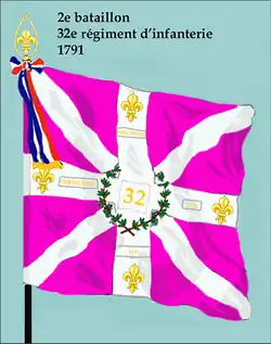 Drapeau du 2e&nbsp;bataillon de 1791 à 1793