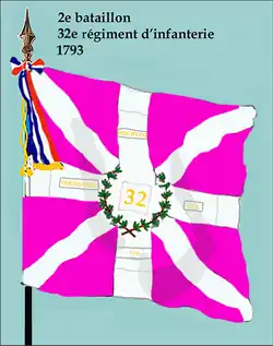 Drapeau du 2e&nbsp;bataillon de 1793 à 1795