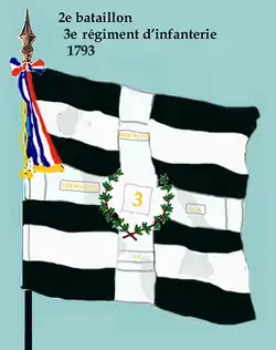 Drapeau du 2e bataillon du 3e régiment d'infanterie de ligne de 1793 à 1804