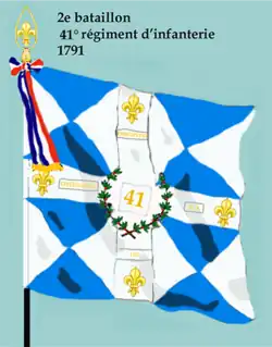 Drapeau du 2e bataillon du 41e régiment d'infanterie de ligne de 1791 à 1793