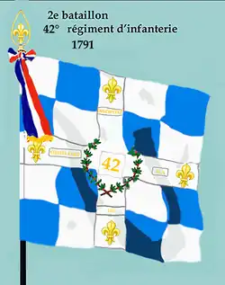Drapeau du 2e&nbsp;bataillon du 42e&nbsp;régiment d'infanterie de ligne de 1791 à 1793