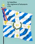 Drapeau du 2e bataillon du 45e régiment d'infanterie de ligne de 1791 à 1793