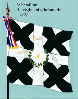 Drapeau du 2e bataillon du 4e régiment d'infanterie de ligne de 1793 à 1804