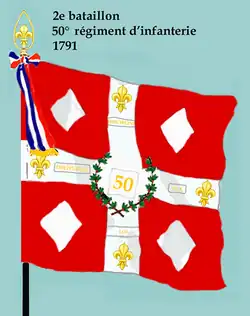 Drapeau du 2e&nbsp;bataillon du 50e&nbsp;régiment d'infanterie de ligne de 1791 à 1793
