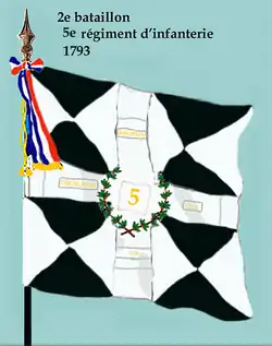 Drapeau du 2e&nbsp;bataillon du 5e&nbsp;régiment d'infanterie de ligne de 1793 à 1804