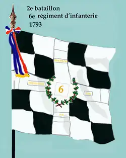 Drapeau du 2e bataillon du 6e régiment d'infanterie de ligne de 1793 à 1804