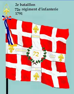 Drapeau du 2e&nbsp;bataillon du 72e&nbsp;régiment d'infanterie de ligne de 1791 à 1793
