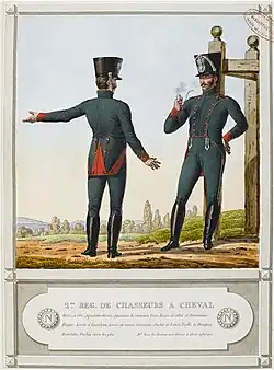 Uniforme du 2e régiment de chasseurs à cheval de la Grande Armée.