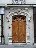 La porte Art nouveau au no&nbsp;31, rue de Cîteaux.