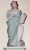 Statue de saint Mathieu datant du XVIIIe&nbsp;siècle.