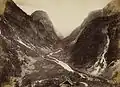 Paysage de la vallée de Nærøydalen en Norvège; 1880-1890.