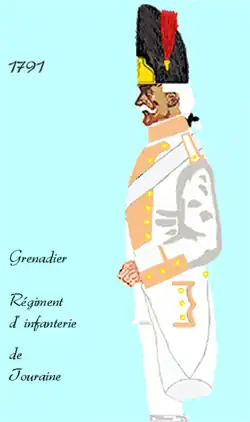 grenadier du 33e régiment d’infanterie de ligne de 1791 à 1793