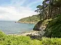 Poullan-sur-Mer : la Pointe de Veillanec vue de l'ouest.