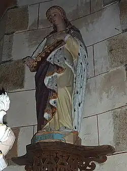 Chapelle Saint-Efflam de Plestin-les-Grèves : statue de sainte Enora.