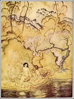 Éléonora, dans Poe's Tales of Mystery and Imagination, illustré par Arthur Rackham en 1935.