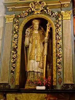 L'église paroissiale Saint-Germain : statue de saint Germain.