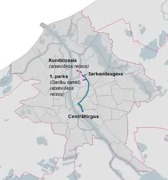 Parcours de la ligne 3.