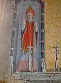 Chapelle Saint-Nicolas de Priziac : statue de saint Nicolas.