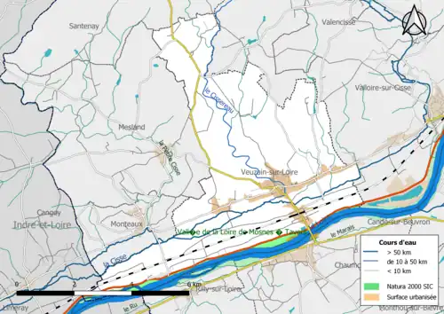 Carte de la zone Natura 2000 de type SIC localisée sur la commune.