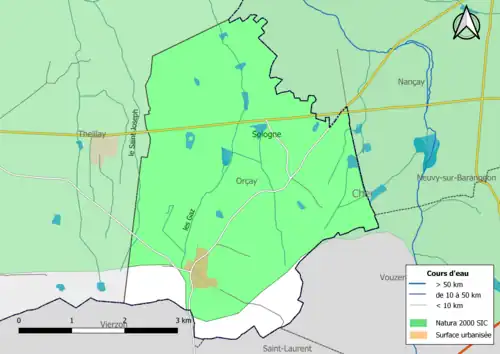 Carte du site Natura 2000 localisée dans la commune.