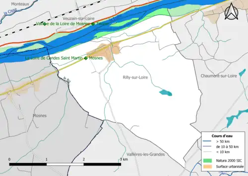 Carte de la zone Natura 2000 de type SIC localisée dans la commune.