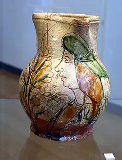 Graffiti sur un pot du XVe ou XVIe&nbsp;siècle