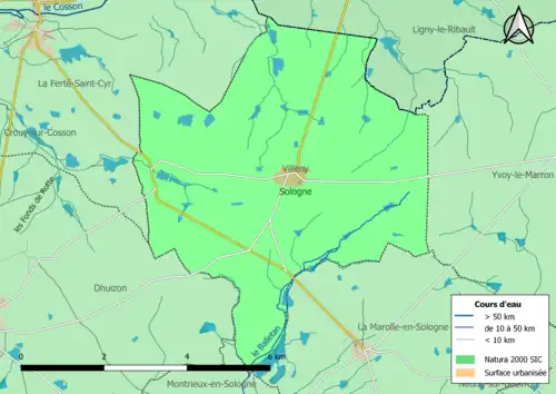 Le site Natura 2000 « la Sologne » couvre entièrement la commune.