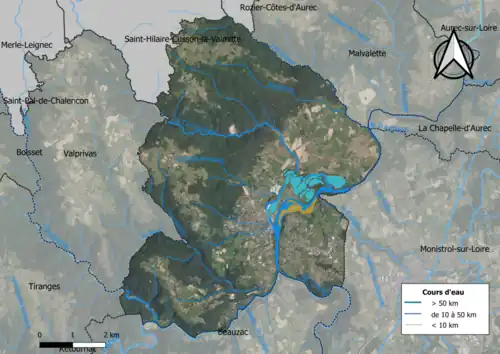 Vue aérienne du territoire communal.