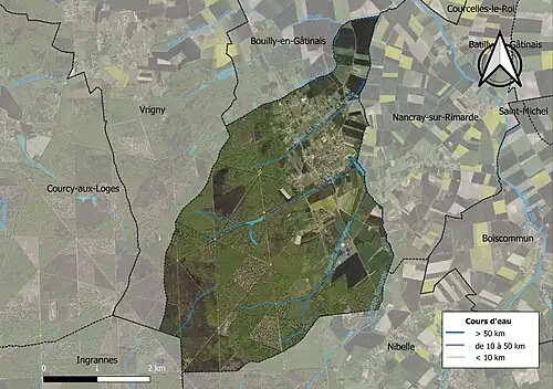 Carte orthophotographique de la commune en 2016.