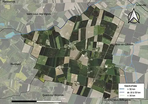 Carte orthophotographique de la commune en 2016.
