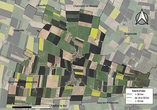 Carte orthophotographique de la commune en 2016.