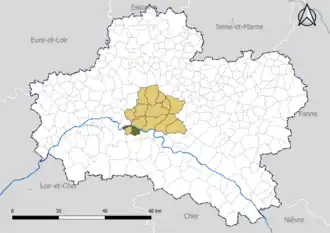 Jargeau dans le canton de Châteauneuf-sur-Loire en 2020.