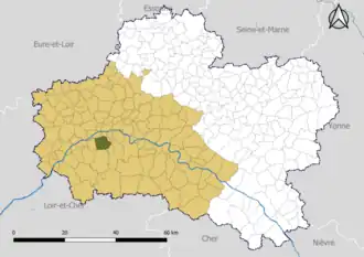 Olivet dans l'arrondissement d'Orléans en 2020.