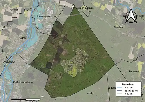 Carte orthophotographique de la commune en 2016.