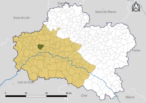 Saran dans l'arrondissement d'Orléans en 2020.