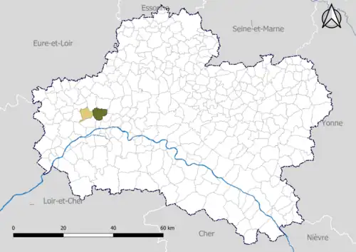 Saran dans le canton d'Orléans-3 en 2020.