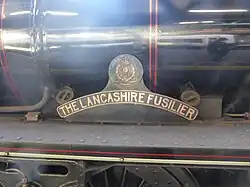 Plaque de la 45407 "The Lancashire Fusiliers".