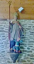 Chapelle de Guicquelleau, statue de saint Vellé.