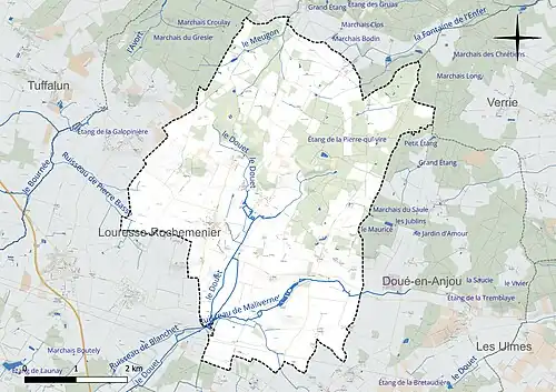 Carte hydrographique de la commune