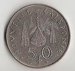 Pièce de 50 F CFP (Nouvelle-Calédonie).