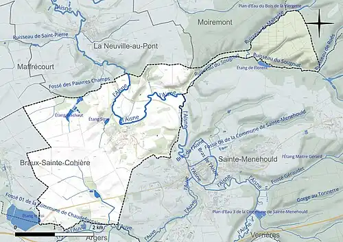 Carte hydrographique de la commune.