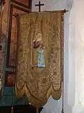 Chapelle de Lanorven : bannière de procession dédiée à sainte Anne.