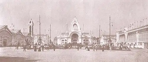 Vue générale des palais de l'Exposition internationale de l'Est de la France de 1909.