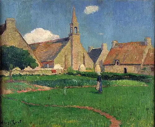 Henry Moret : La chapelle du Pouldu (huile sur toile, 1889, musée des beaux-arts de Brest).