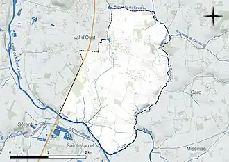Carte du réseau hydrographique de Saint-Abraham.