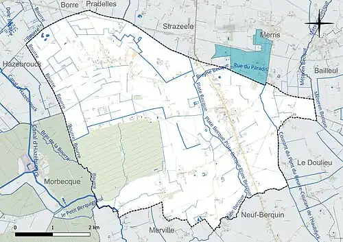 Carte hydrographique de la commune.