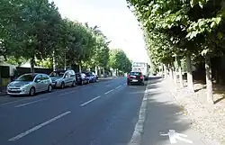 Palaiseau D 988 trottoir anciennement cyclable à Palaiseau