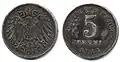5 pfennig en fer (1915)