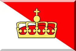 Drapeau fantastique du club de football français AS Monaco, utilisant cette couronne