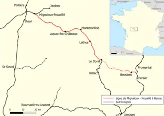 Voir la carte de la ligne.